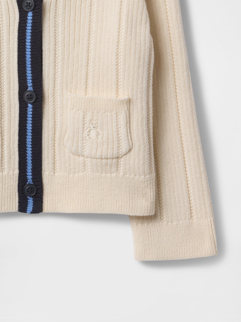 Baby V-Neck Rib Cardigan