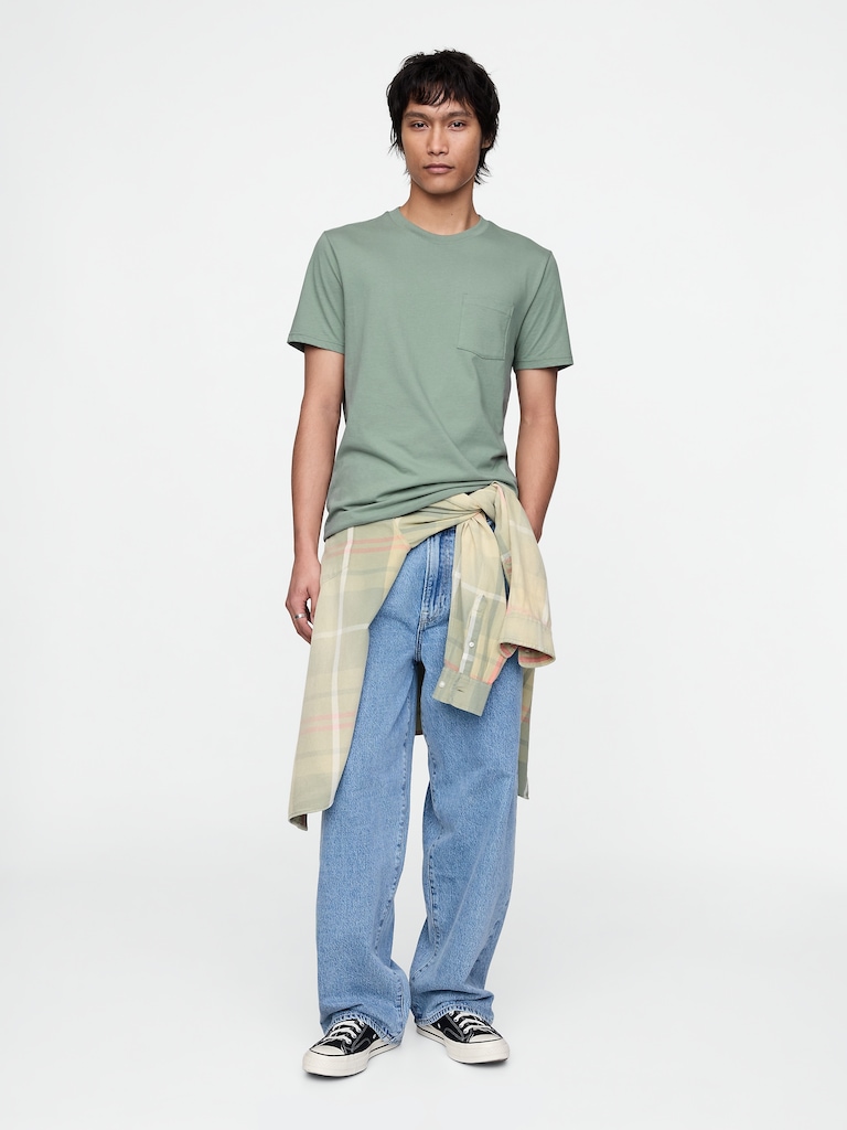 Adult Organic Cotton Pocket T-Shirt