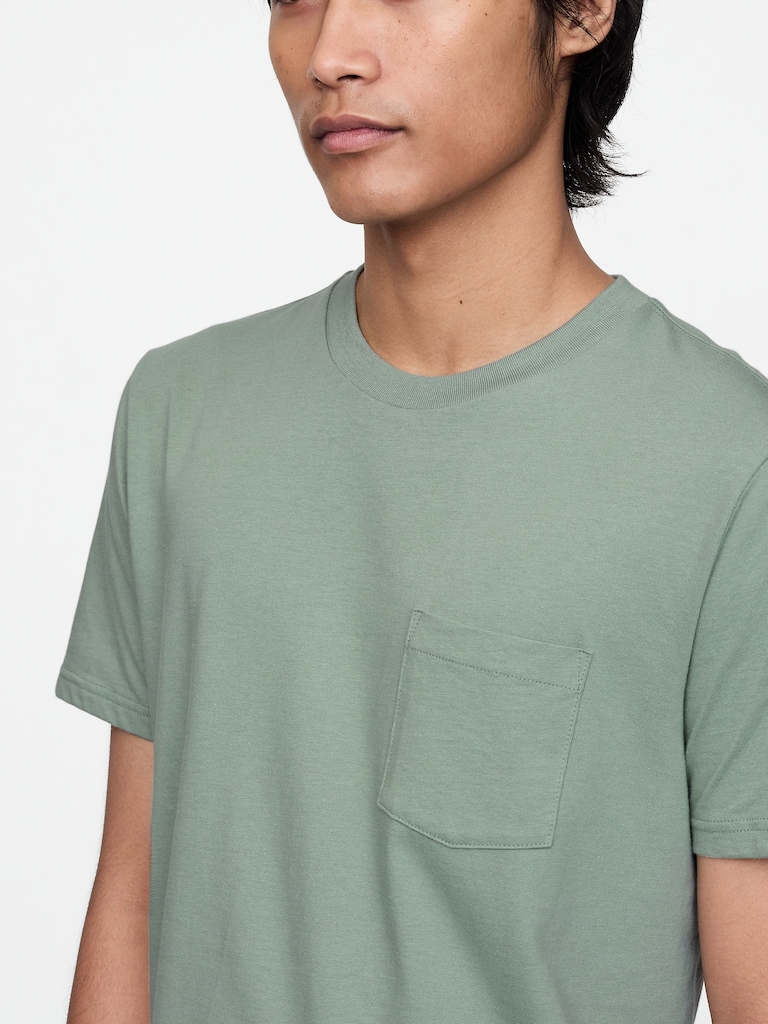 Adult Organic Cotton Pocket T-Shirt