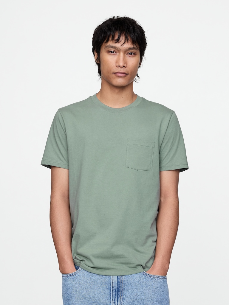 Adult Organic Cotton Pocket T-Shirt