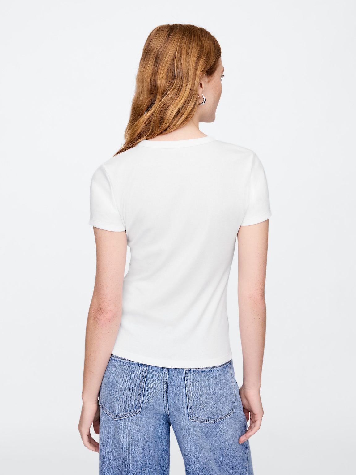 Ribbed Crewneck T-Shirt