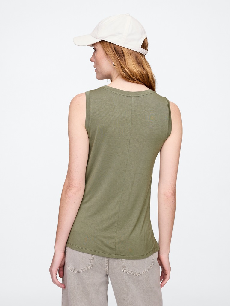 Relaxed Luxe Scoopneck Tank Top
