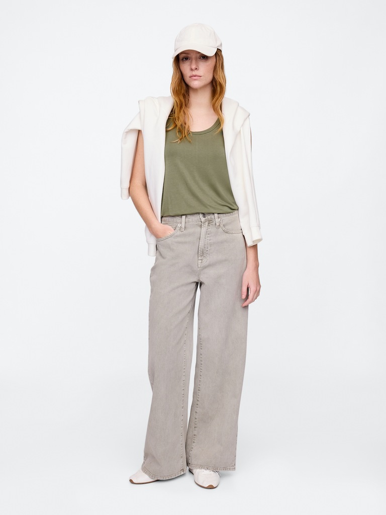 Relaxed Luxe Scoopneck Tank Top