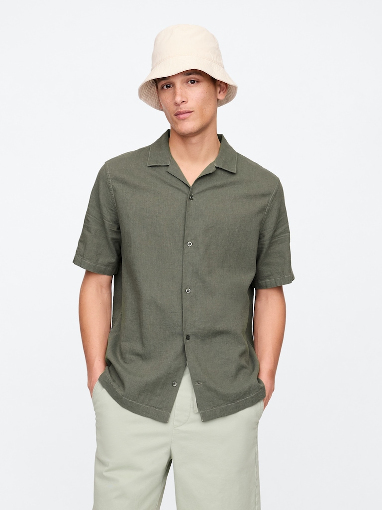 Linen-Blend Vacay Shirt in Standard Fit