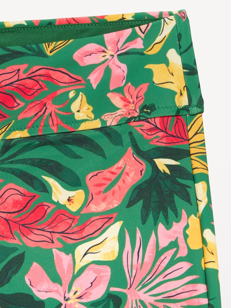 High-Waisted Matte Swim Shorts -- 2-inch inseam