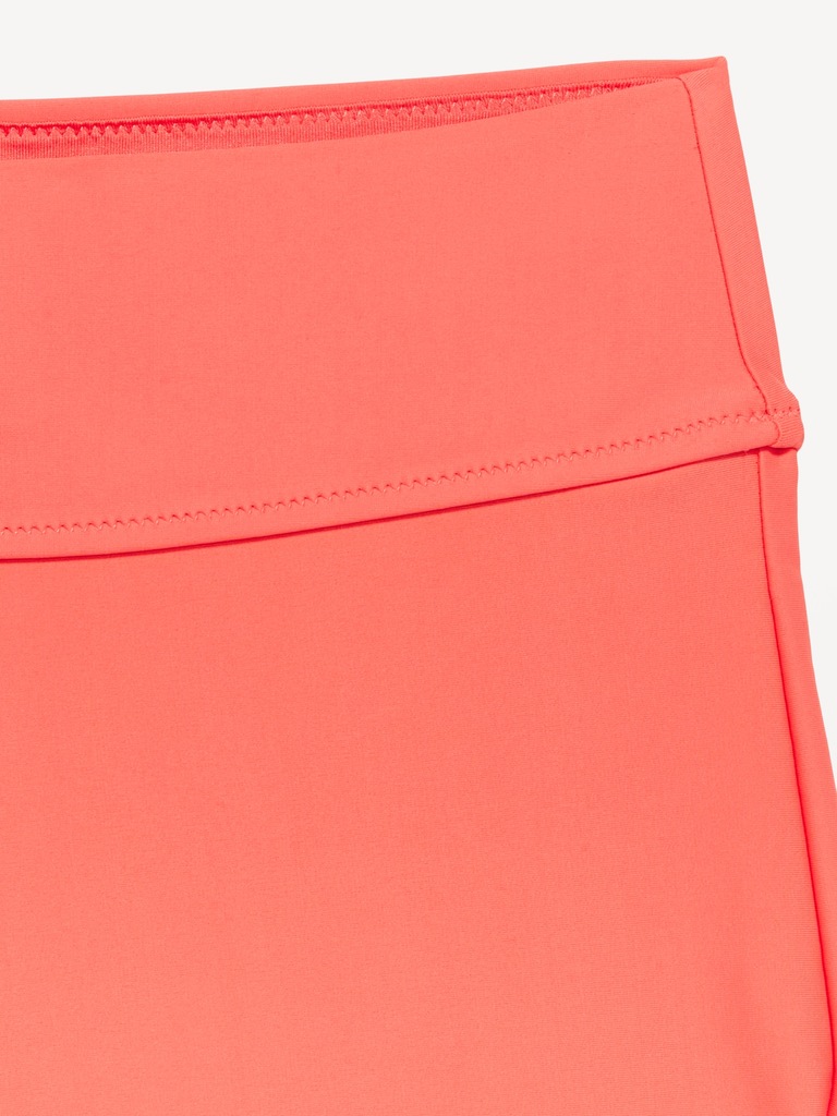 High-Waisted Matte Swim Shorts -- 2-inch inseam