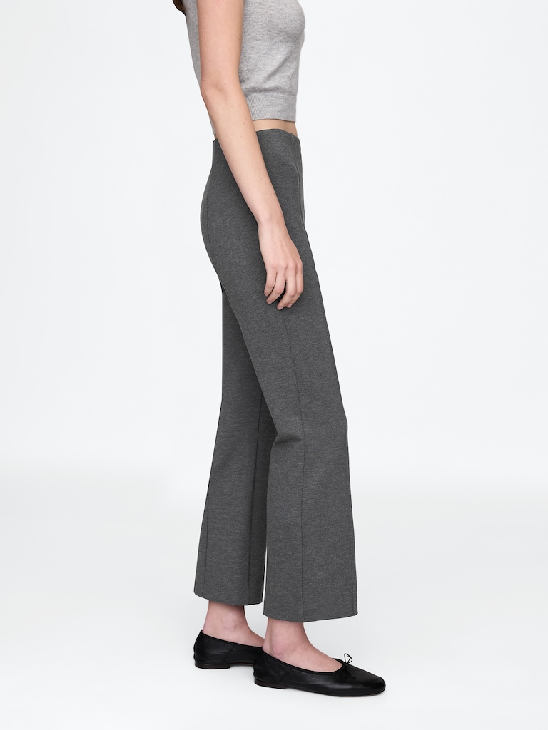 High Rise Double Knit Crop Kick Pants