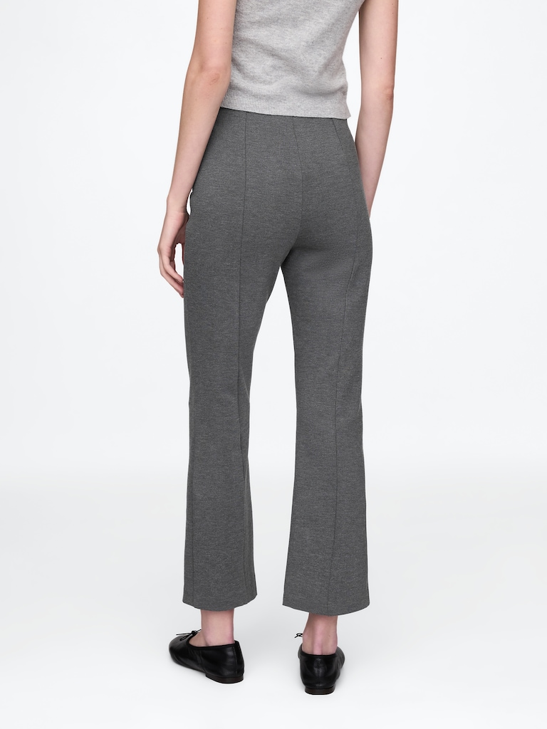 High Rise Double Knit Crop Kick Pants