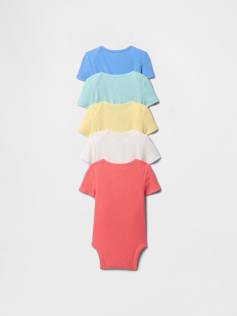 Baby First Favorites TinyRib Bodysuit (5-Pack)