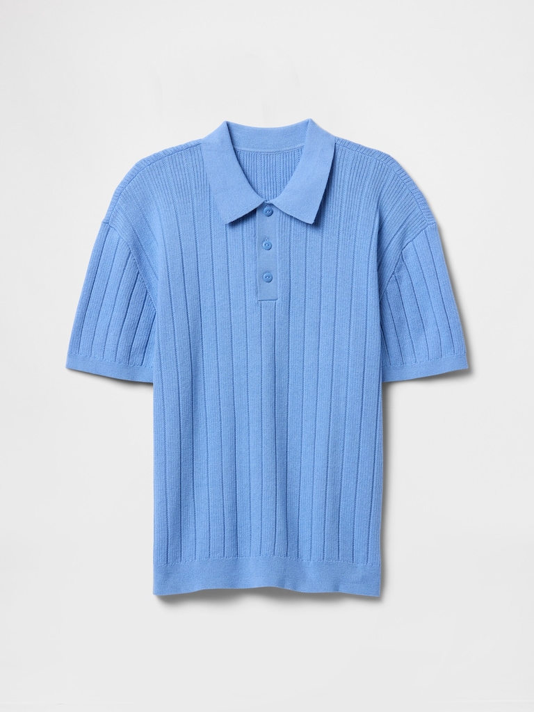 Kids Rib Polo Sweater