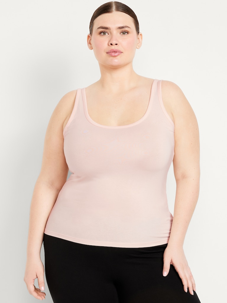First-Layer Scoop-Neck Tank Top