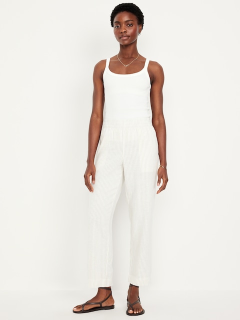 sachin and babi light blue dress O'Connell's Pleated Front Lambswool Flannel Trousers - Winter White main image 0