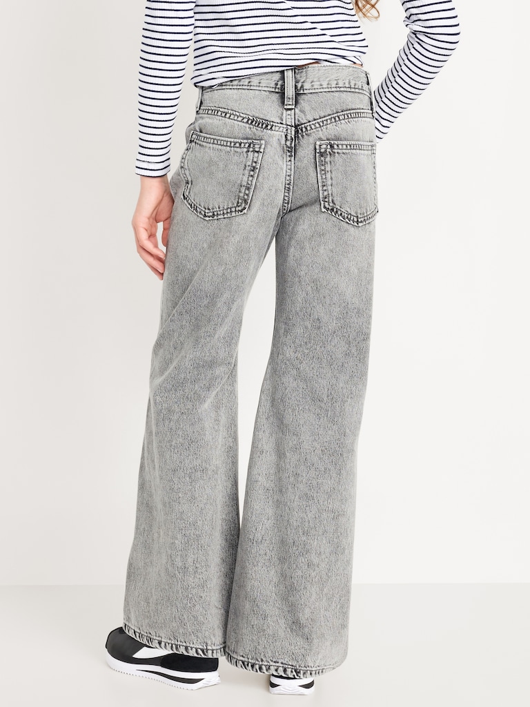 High-Waisted Baggy Flare-Leg Jeans for Girls