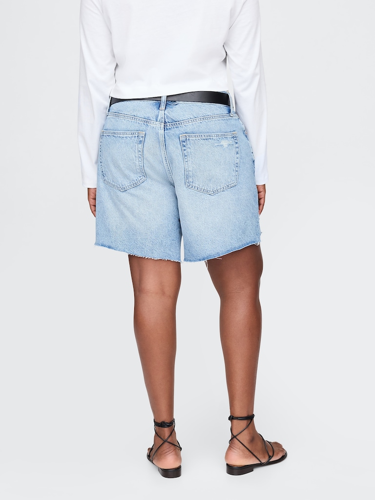 8" Mid Rise '90s Loose Denim Bermuda Shorts