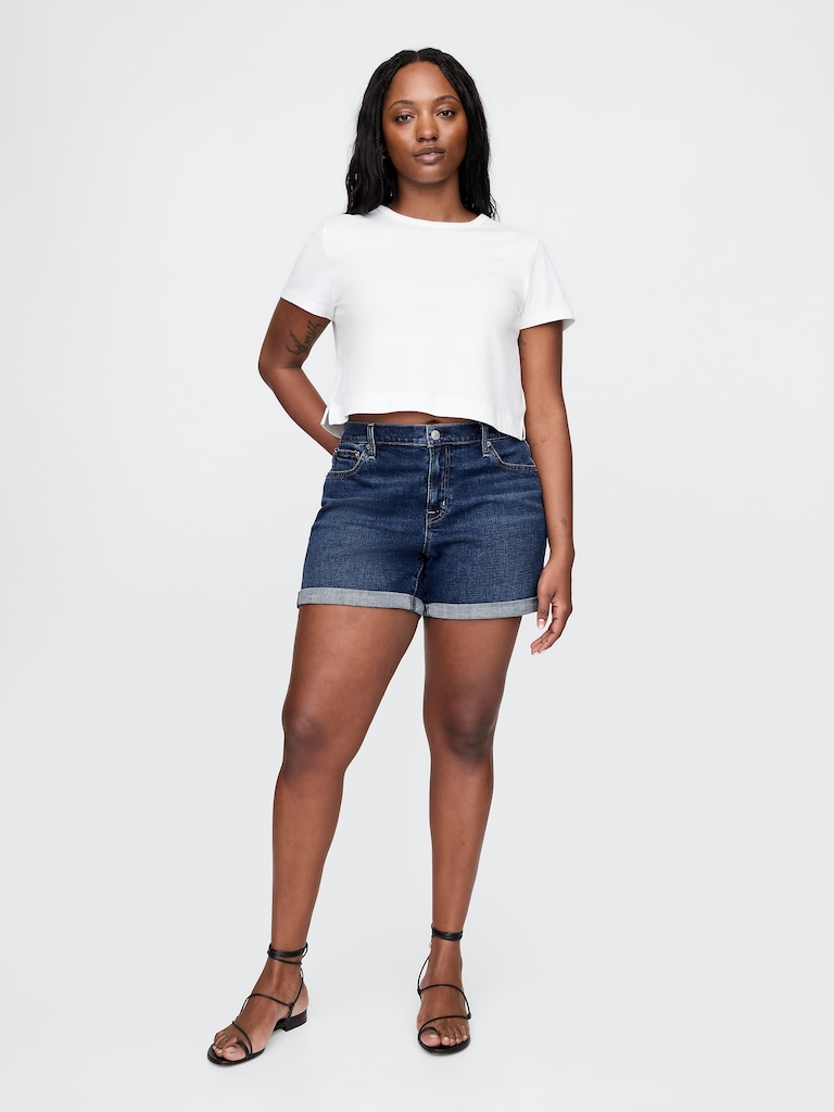 5" Mid Rise Girlfriend Denim Shorts