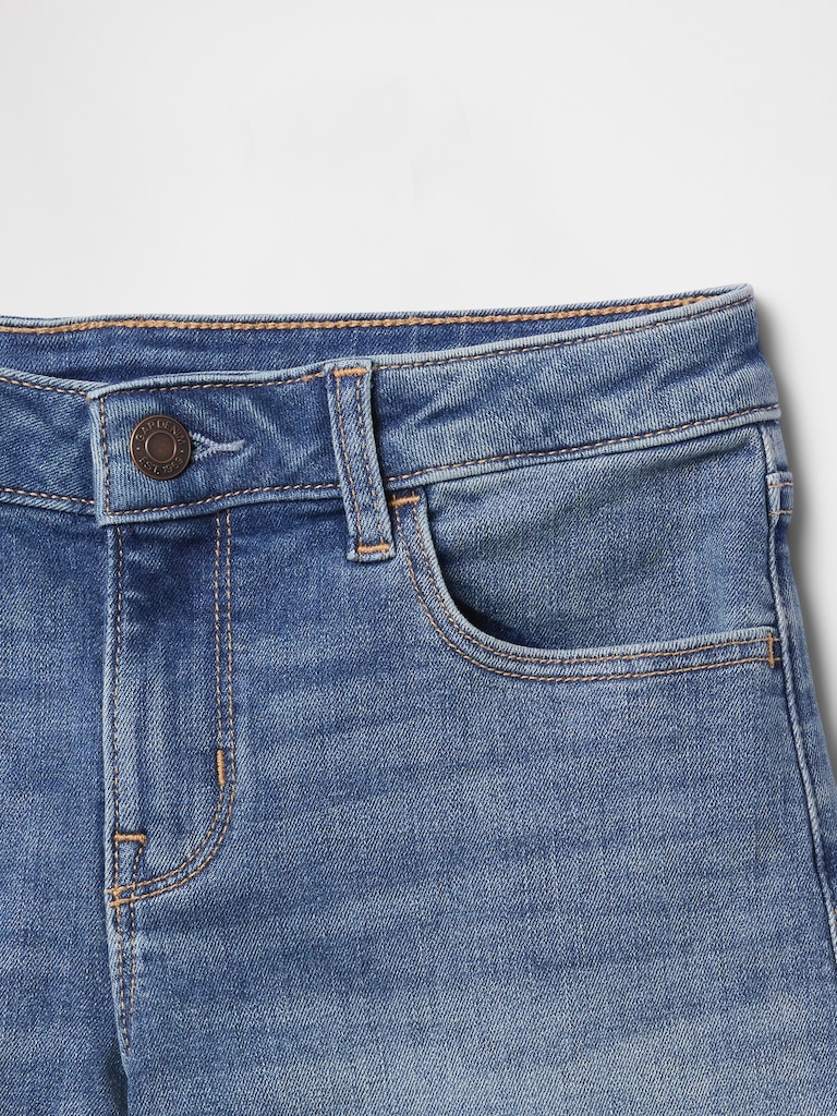 Kids Denim Midi Shorts