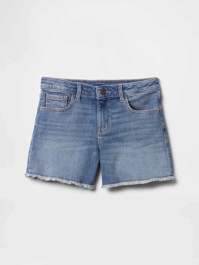 Kids Denim Midi Shorts