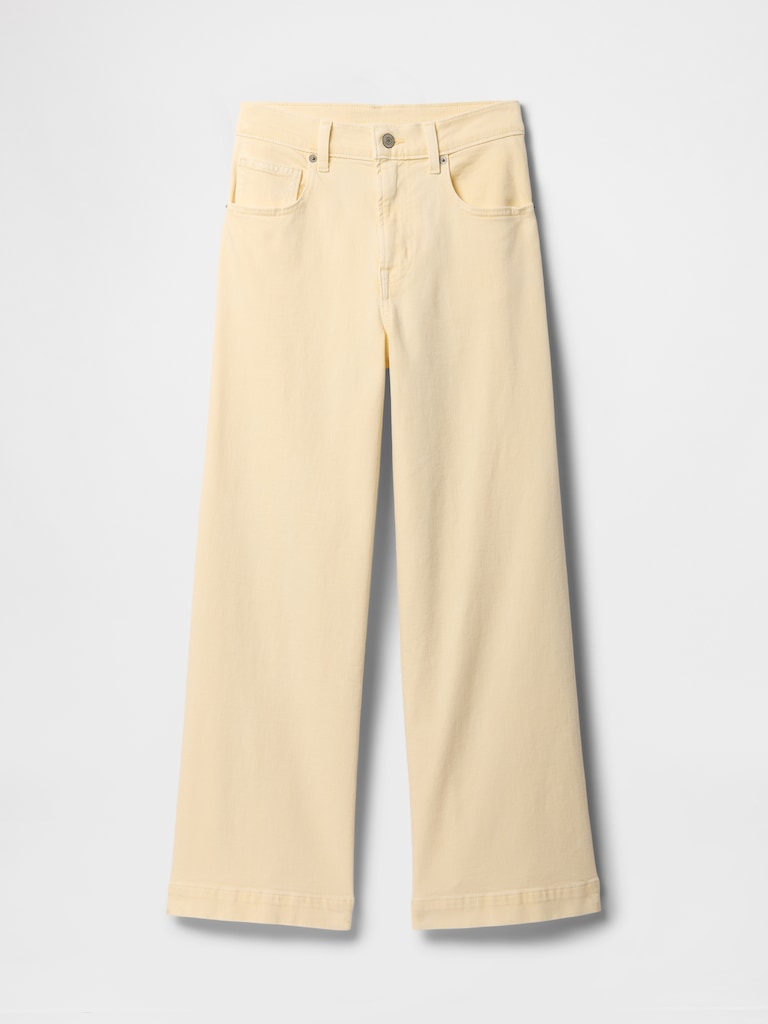 High Rise Wide-Leg Crop Jeans