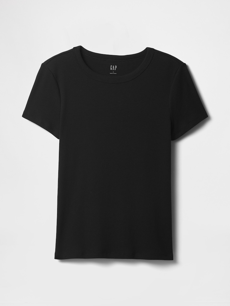 Ribbed Crewneck T-Shirt