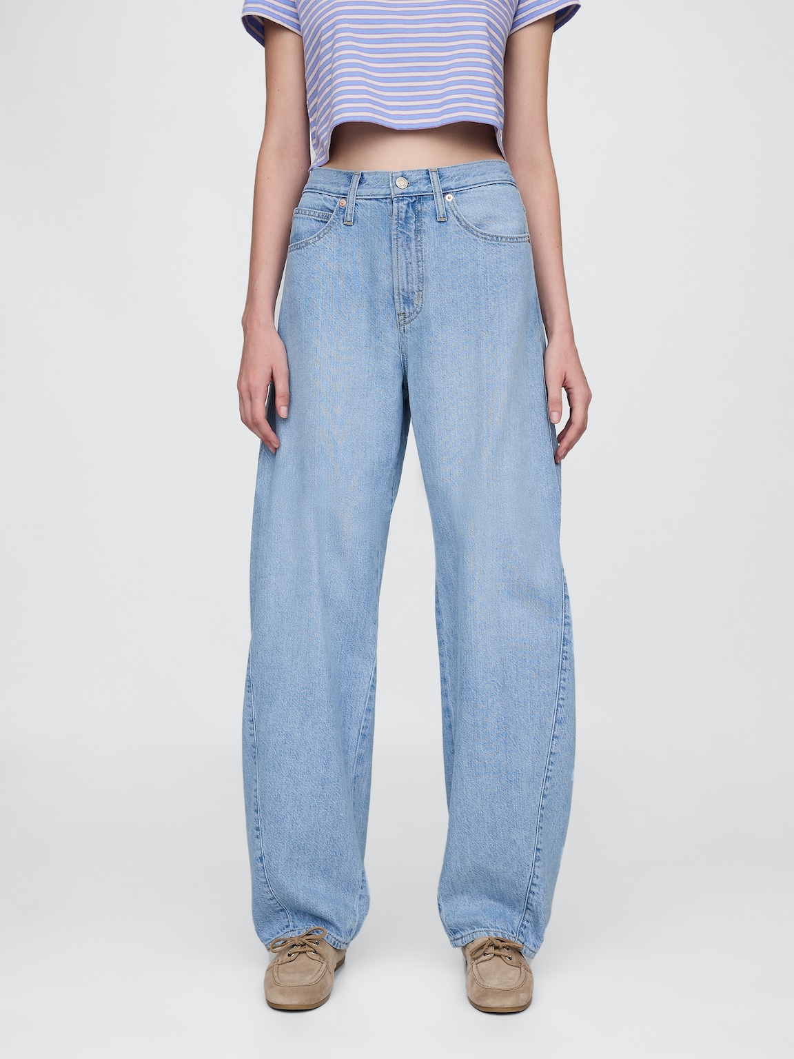 High Rise UltraSoft Barrel Jeans