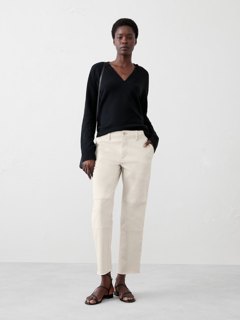 Slim Mid-Rise Pull-On Chino