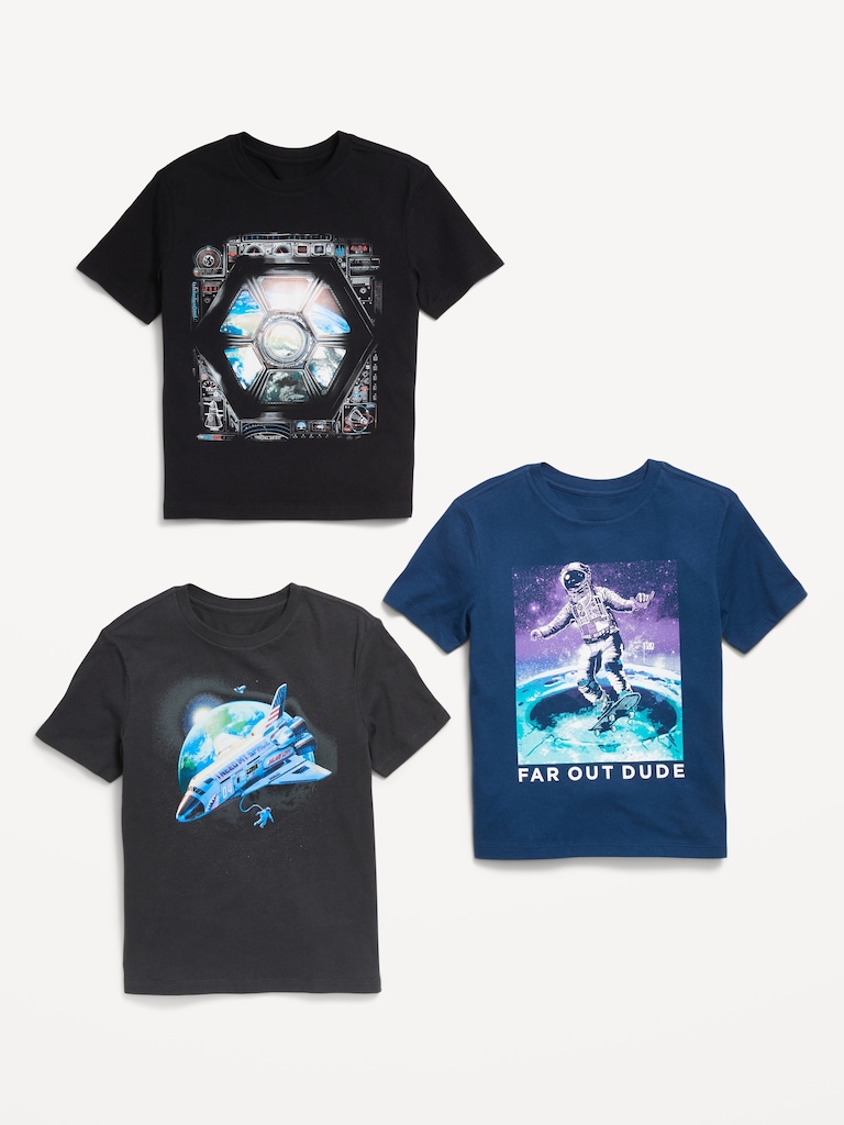 Short-Sleeve Graphic T-Shirt 3-Pack for Boys