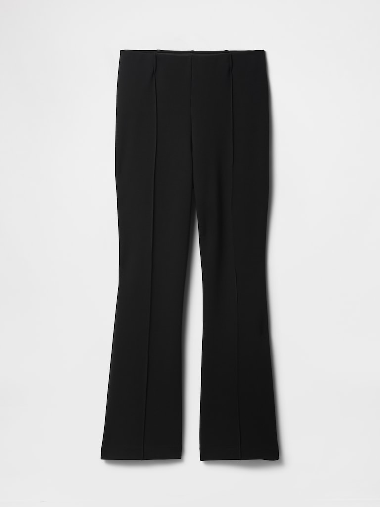 High Rise Ponte Flare Crop Pants