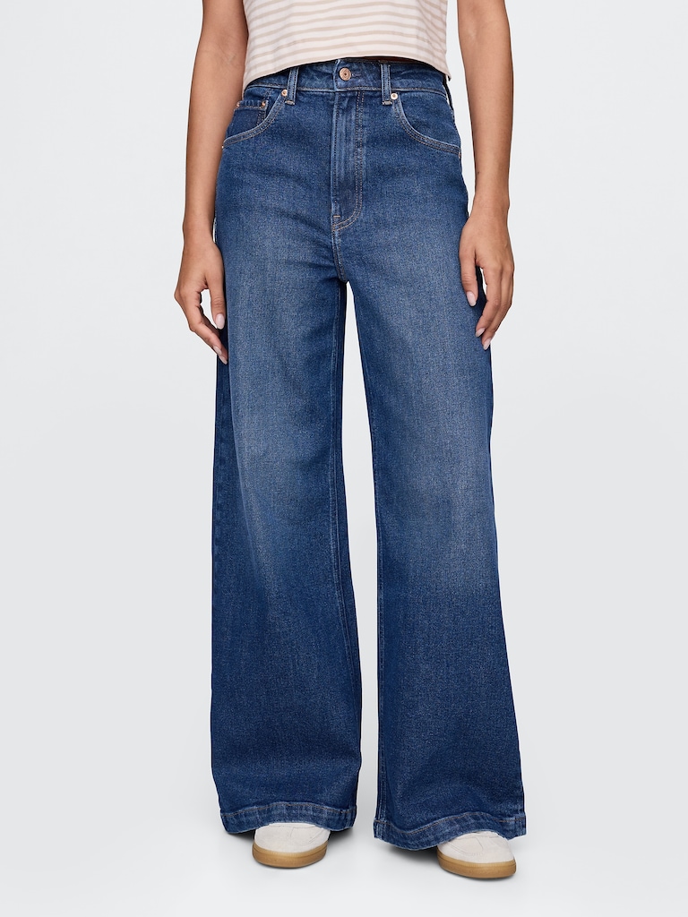 Extra High Rise Stride Wide-Leg Jeans