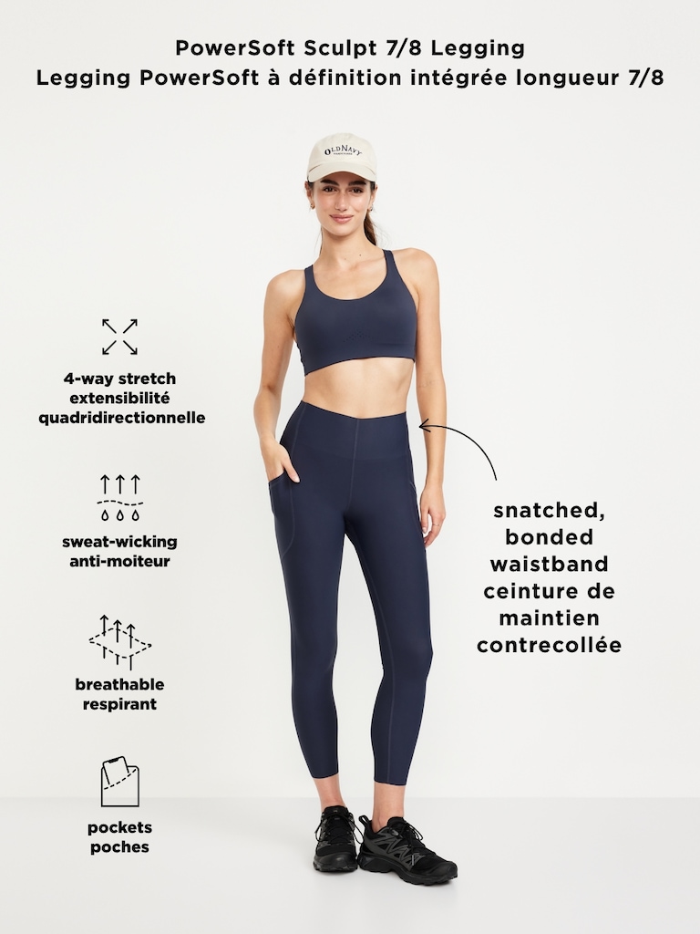 High-Waisted PowerSoft Sculpt 7/8 Pocket Leggings