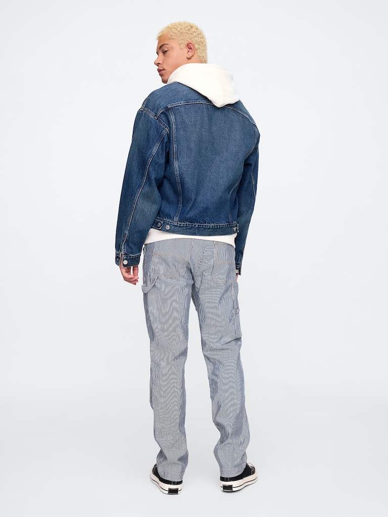 Stripe Straight Carpenter Jeans