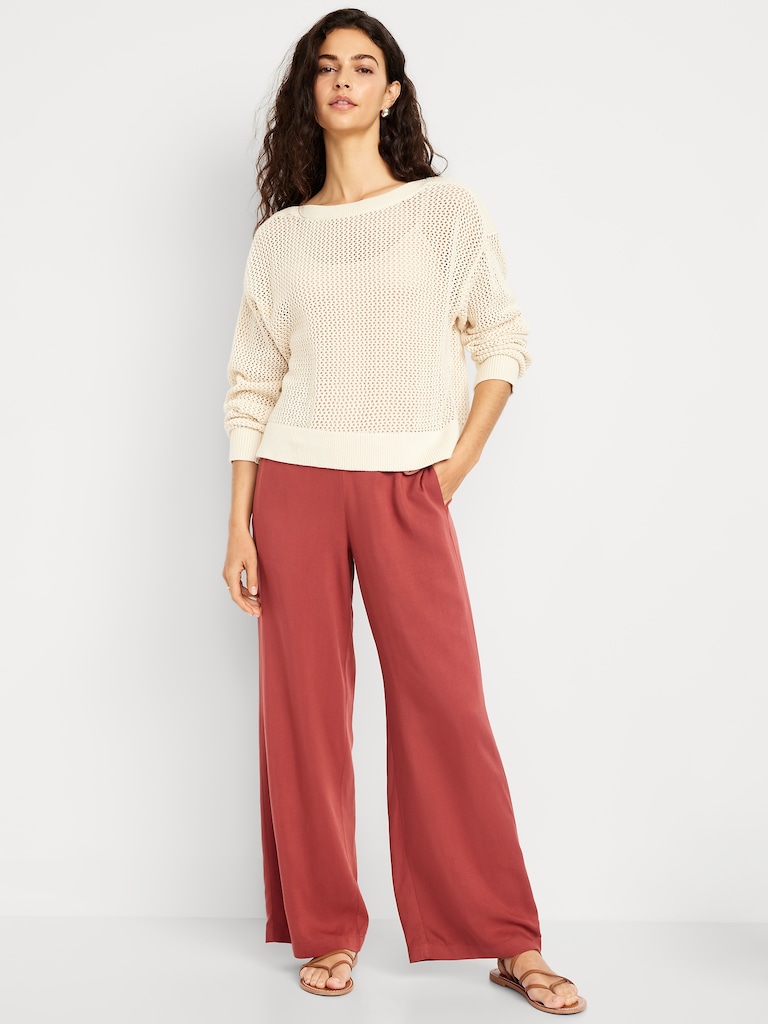 High-Waisted Playa Wide-Leg Pants