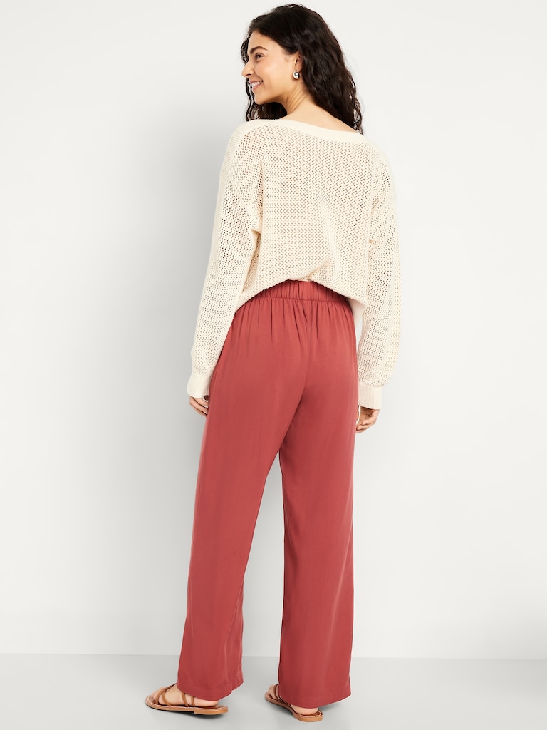 High-Waisted Playa Wide-Leg Pants