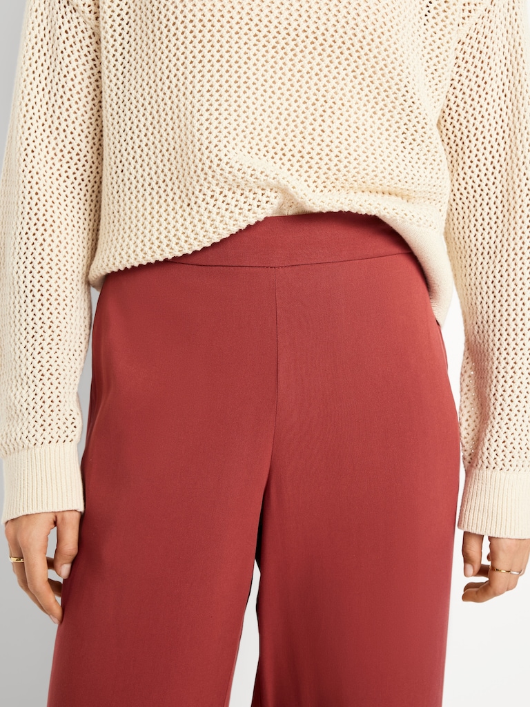 High-Waisted Playa Wide-Leg Pants