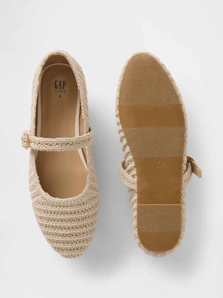 Kids Crochet Mary Jane Flats