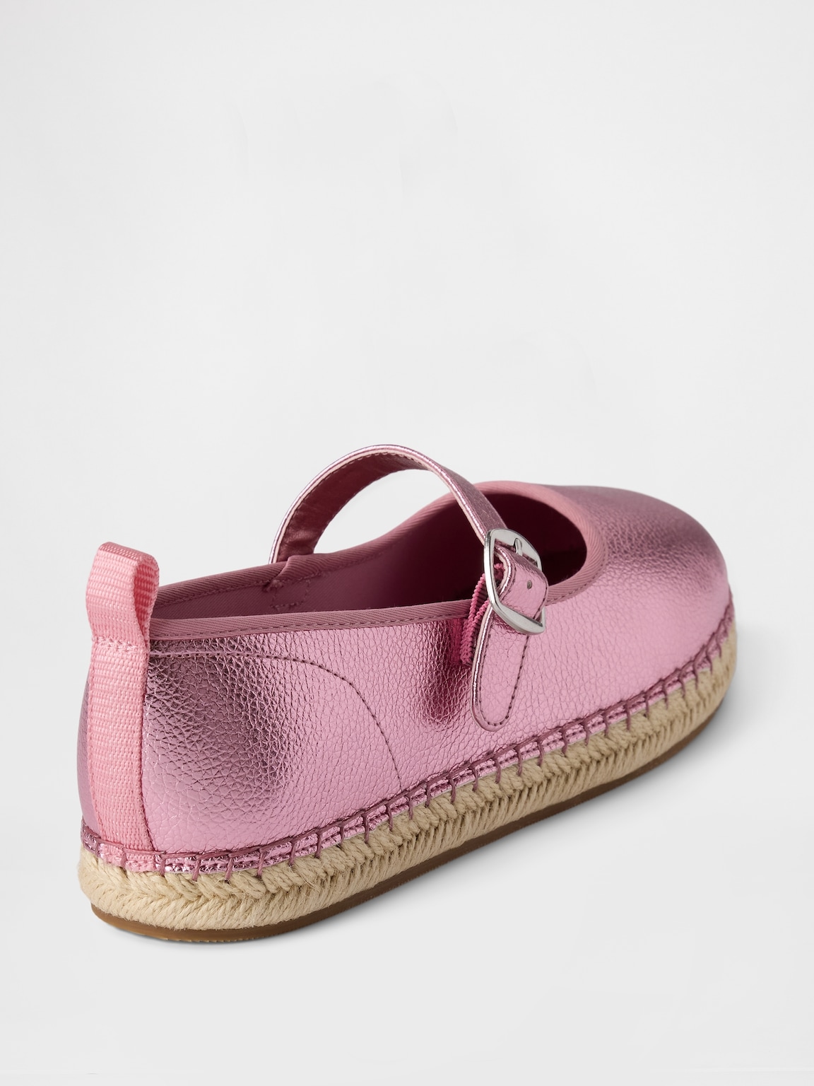 Kids Metallic Mary Jane Espadrilles