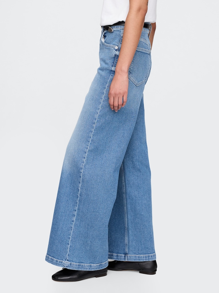 Extra High Rise Stride Wide-Leg Jeans