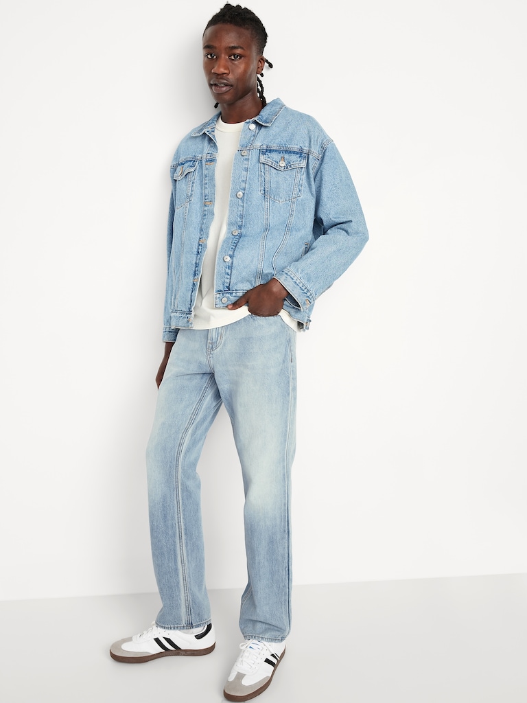 Structured Straight Non-Stretch Jeans
