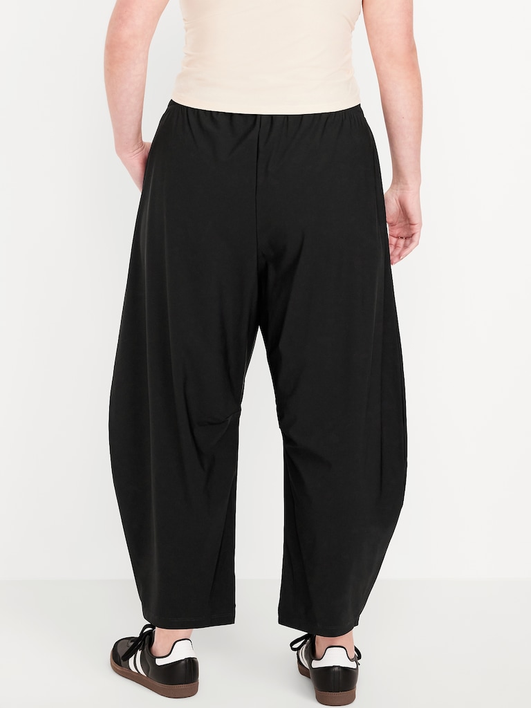 High-Waisted SleekTech Barrel Ankle Pants
