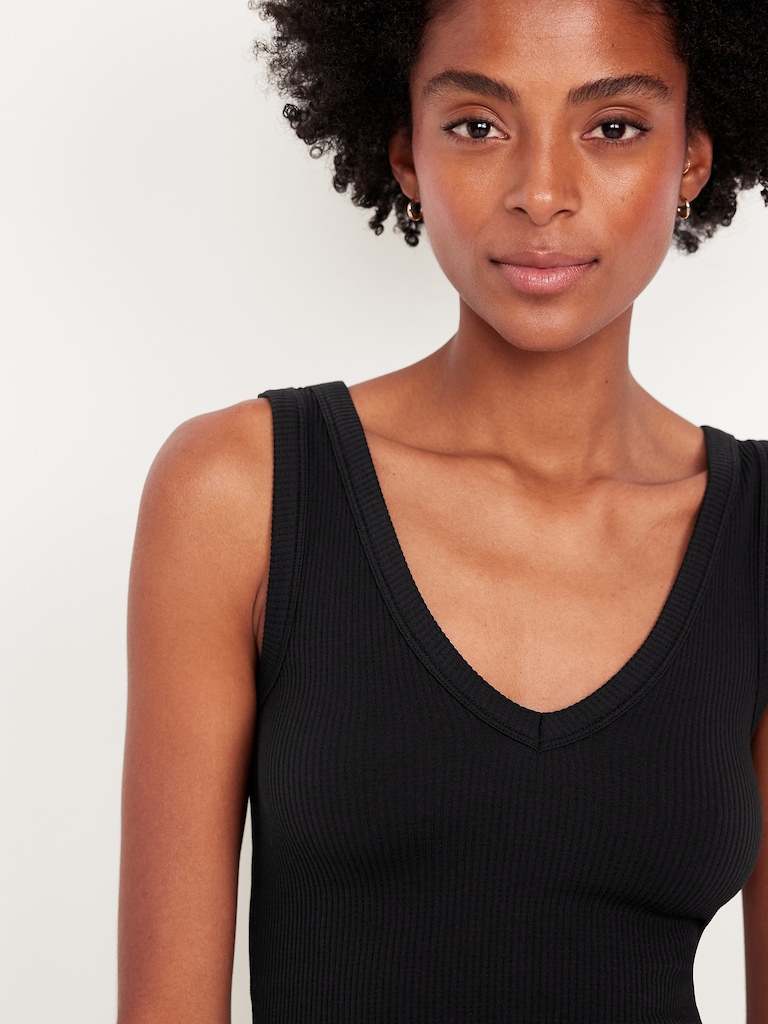 Exhale Seamless V-Neck Rib Tank