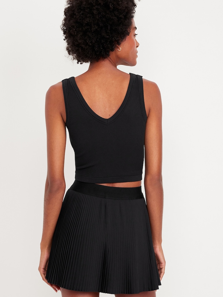 Exhale Seamless V-Neck Rib Tank