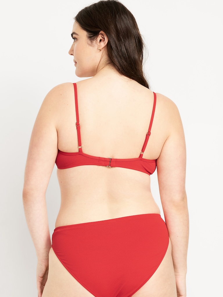 Textured Underwire Balconette Swim Top