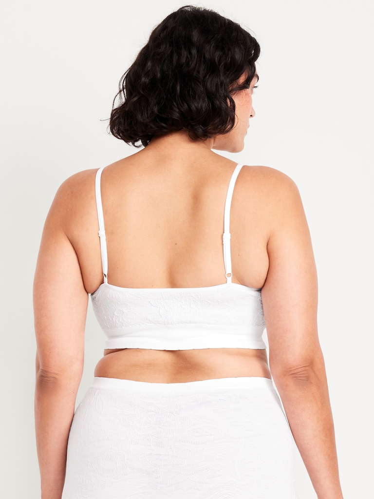 Seamless Lace Longline Bralette