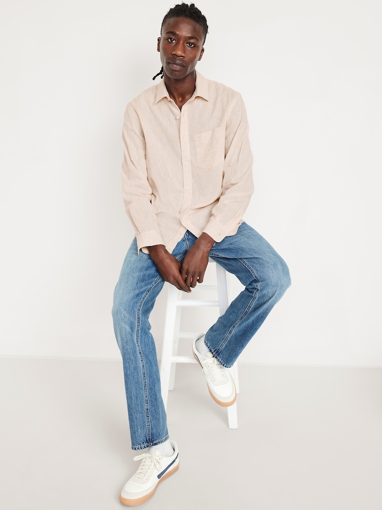 Classic Fit Linen-Blend Shirt