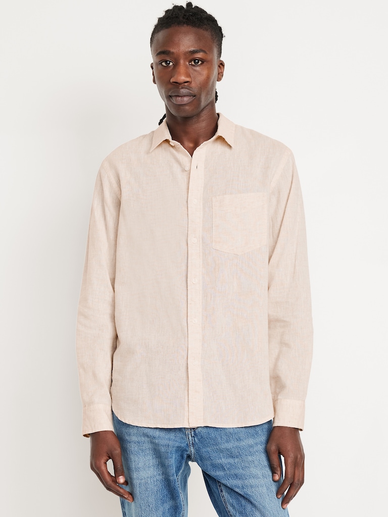 Classic Fit Linen-Blend Shirt