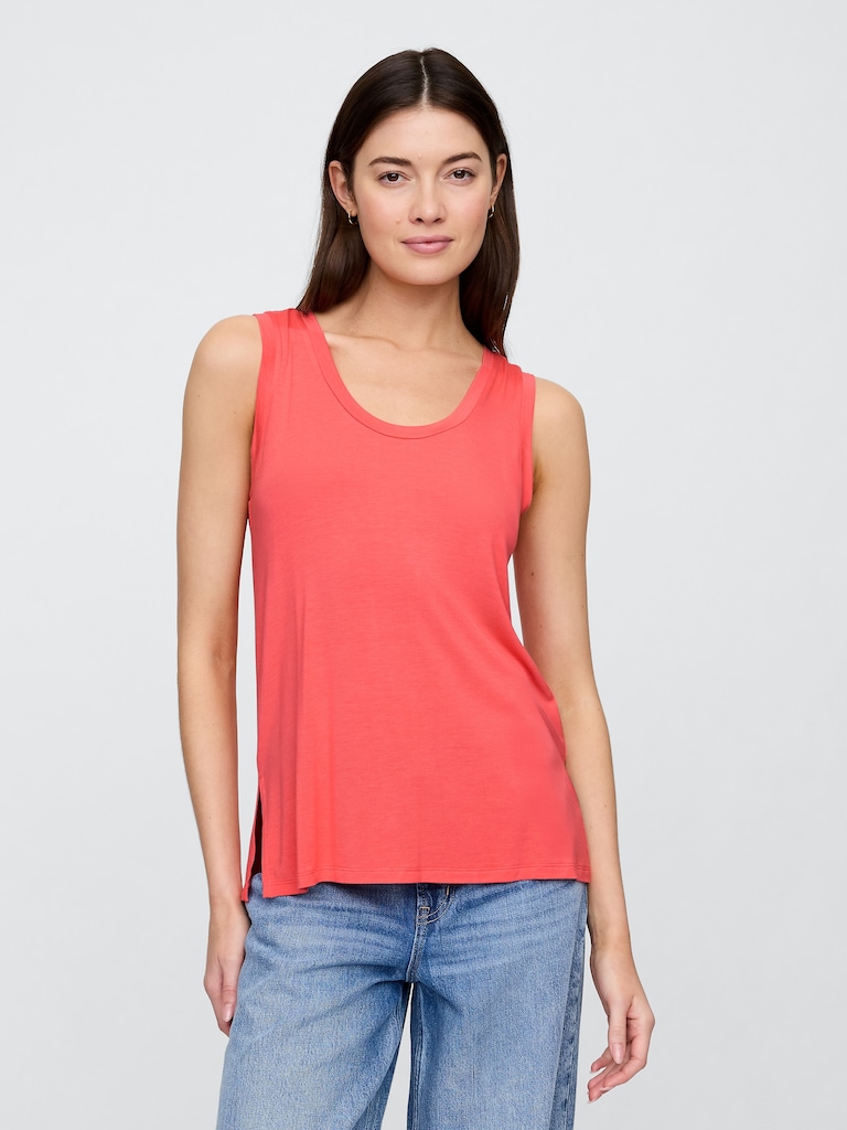 Relaxed Luxe Scoopneck Tank Top