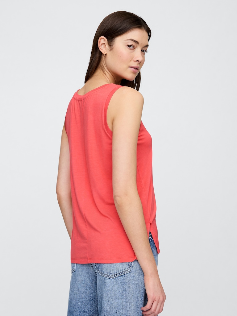 Relaxed Luxe Scoopneck Tank Top