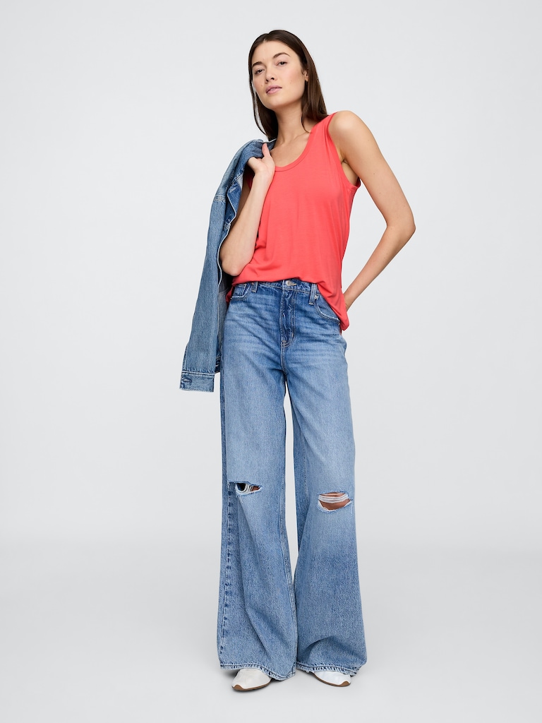 Relaxed Luxe Scoopneck Tank Top