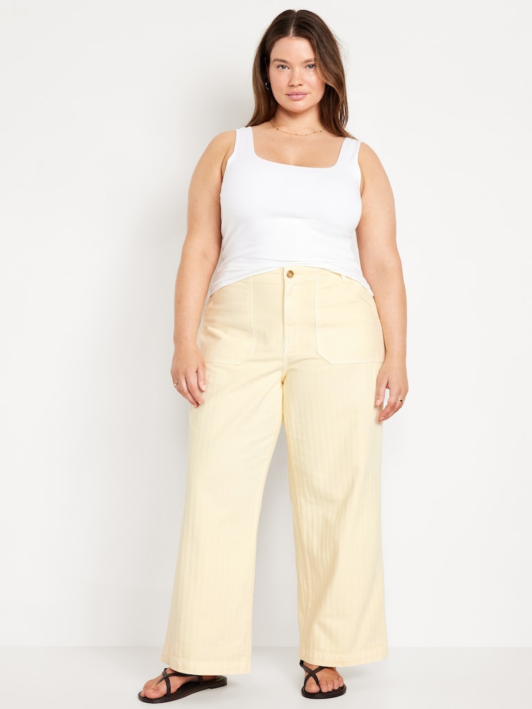 High-Waisted Baggy Wide-Leg Jeans