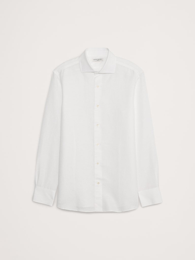 Slim-Fit Linen-Cotton Dress Shirt