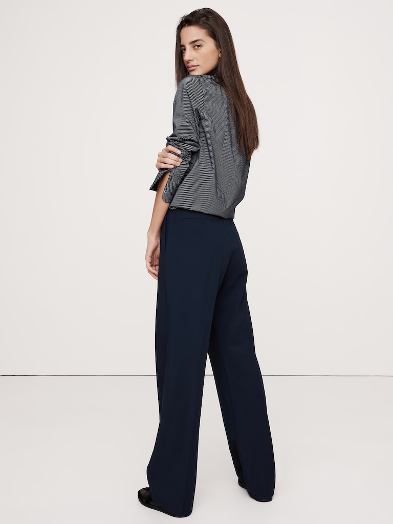 High-Rise Modern Straight City Stretch Pant